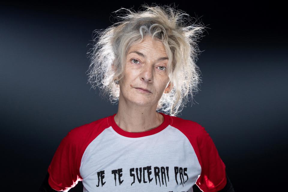 French actress Corinne Masiero poses during a photo session in Paris, on November 17, 2021. (Photo by JOEL SAGET / AFP) (Photo by JOEL SAGET/AFP via Getty Images)