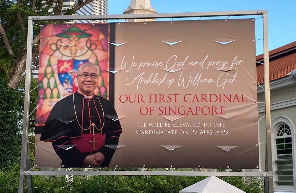 With his new role, Cardinal William Goh and his fellow cardinals are the second most senior in the ranks of the Roman Catholic clergy after Pope Francis. (PHOTO: Vernon Lee/Yahoo News Singapore)