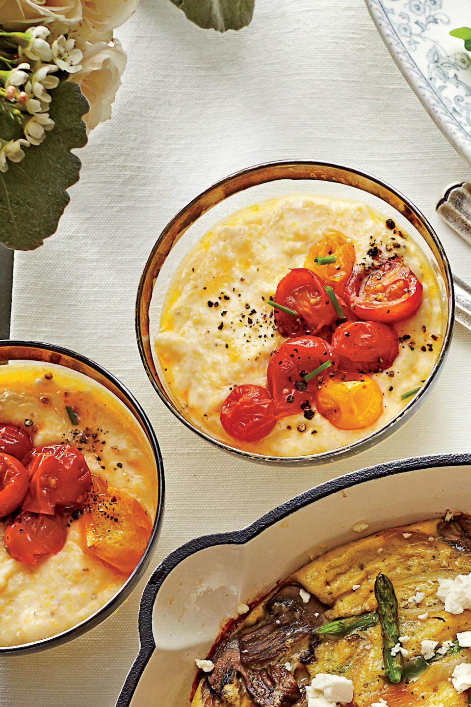 Cheese Grits and Roasted Tomatoes