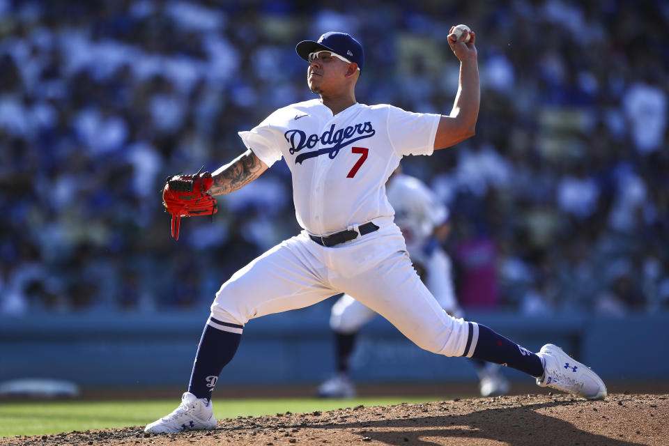 Julio Urias。（Photo by Meg Oliphant/Getty Images）