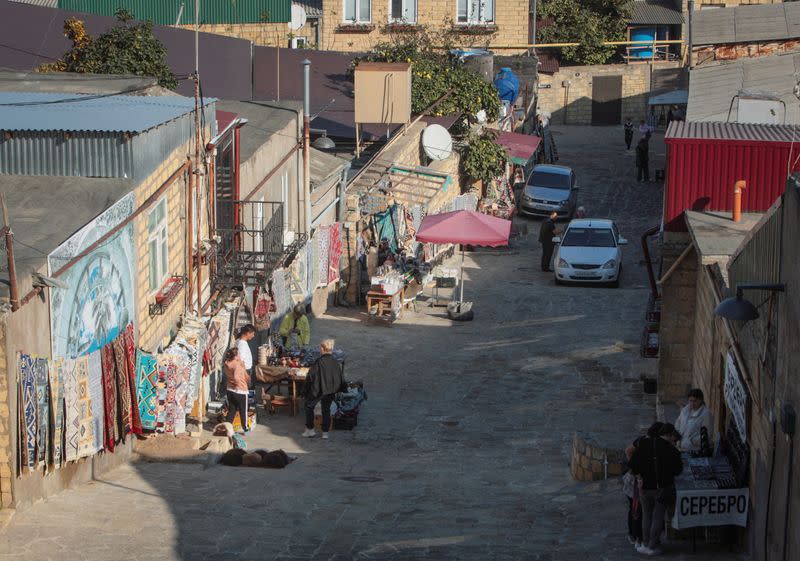 A general view of a street in the ancient city of Derbent