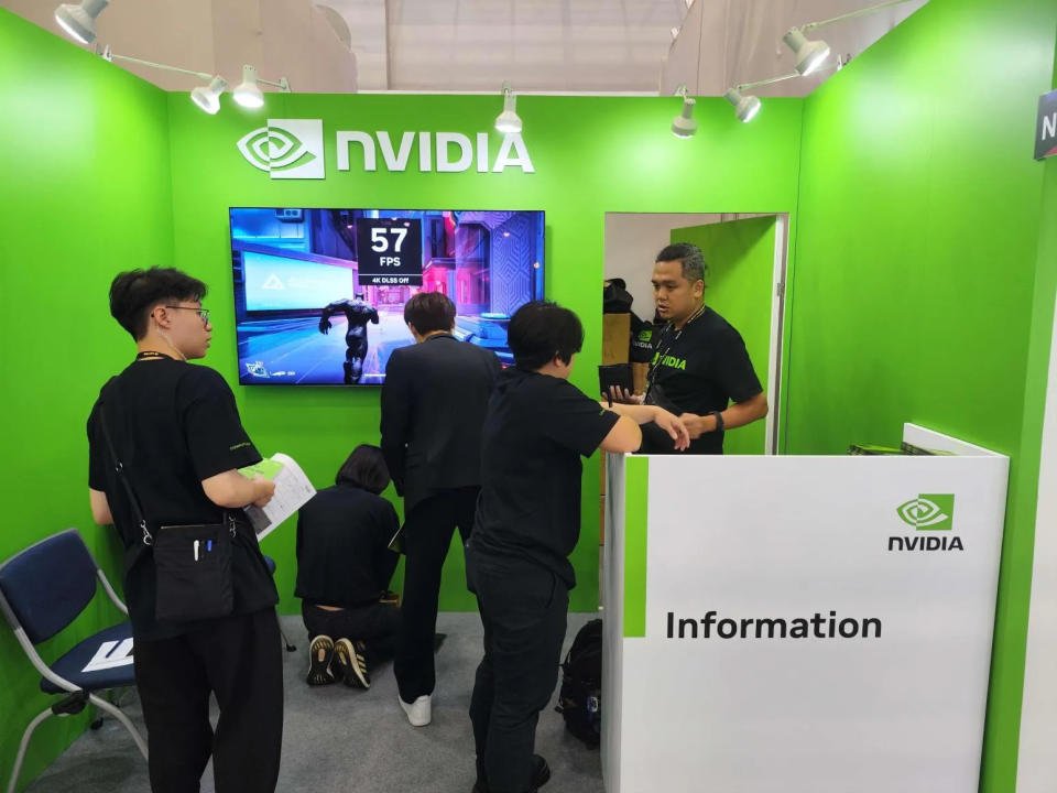 nVIDIA在COMPUTEX 2024的攤位。(圖/記者李俊毅攝)