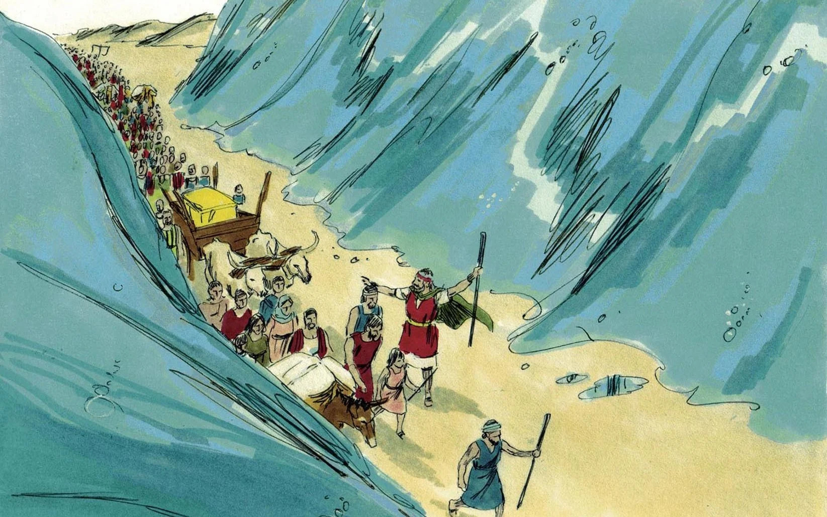 Moses leading the Israelites out of Egypt toward the Promised Land