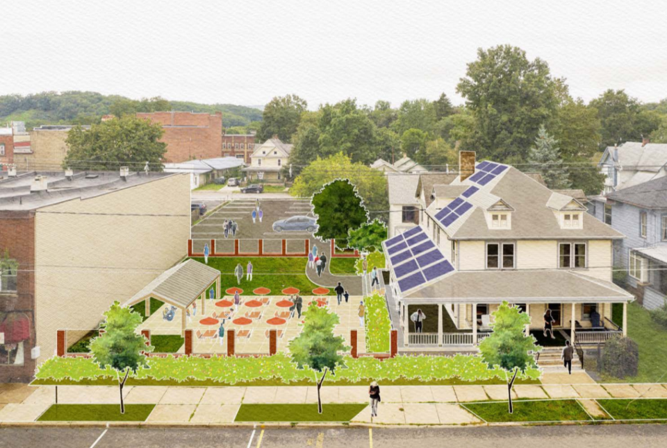 A rendering of a Waverly project to convert a Victorian home into a multiuse residential and commercial space, one of nine NY Forward Projects approved for the village. NY Forward allocated $300,000 for the project.