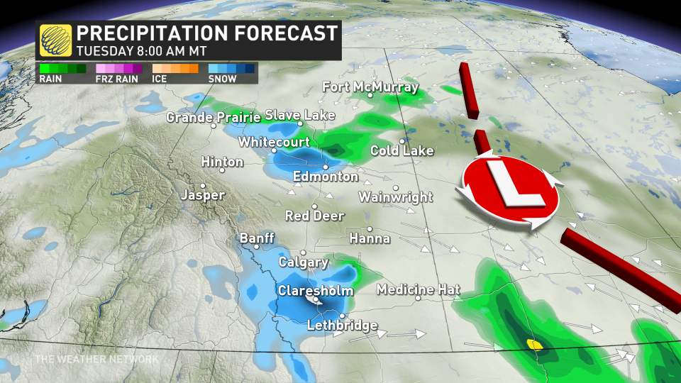 Baron_Alberta precipitating timing_Tuesday morning_April 29