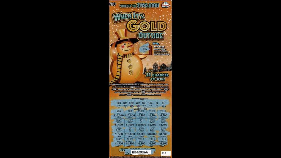 This “When It’s Gold Outside” scratch-off ticket was a recent winner for one Kentucky man.