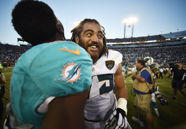 Jared Odrick was cut by the Jaguars on Monday. (AP)