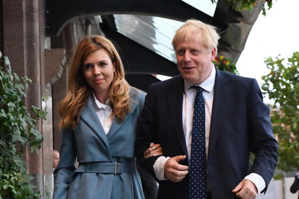 Boris Johnson with girlfriend Carrie Symonds (PA)