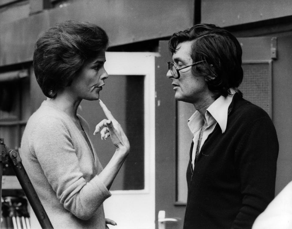 Robert Evans with Ali MacGraw at Wimbledon, for the shooting of The Players in 1978.
