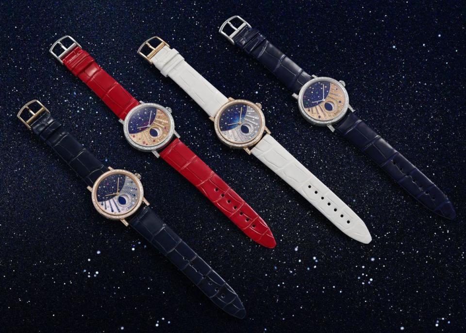 PIAGET伯爵Altiplano Moonphase「星宿」高級珠寶腕錶，共有代表中國古代四方星宿的「青龍」「朱雀」「白虎」與「玄武」圖紋等四款作品，每款限量8只。價格店洽。