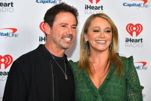 Christine Taylor Says Husband Ben Stiller Gifted Her 'Hey Dude' DVDs as a Birthday Present: Our Kids Watched About '10 Minutes' green dress