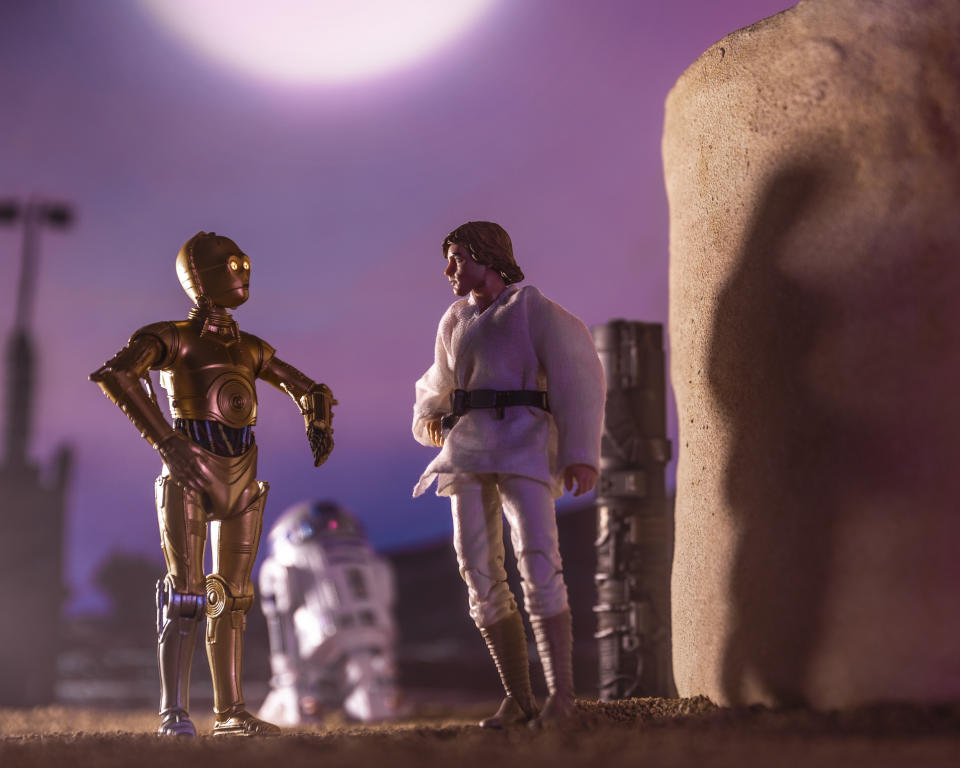 C-3PO, R2-D2 and Luke (Photo: Hasbro/@workmoreorless aka Jason Yang)