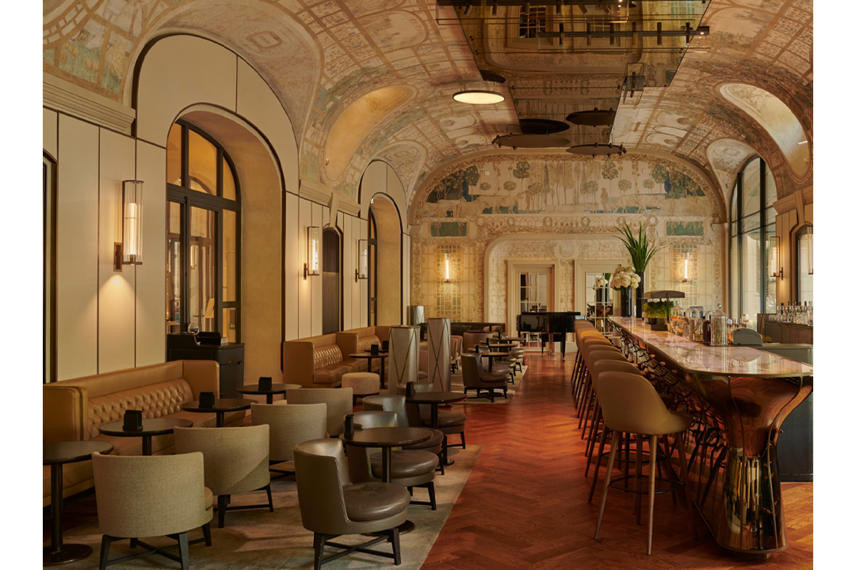 Bar Josephine is named after Josephine Baker, the jazz singer who frequented the hotel (Hotel Lutetia)
