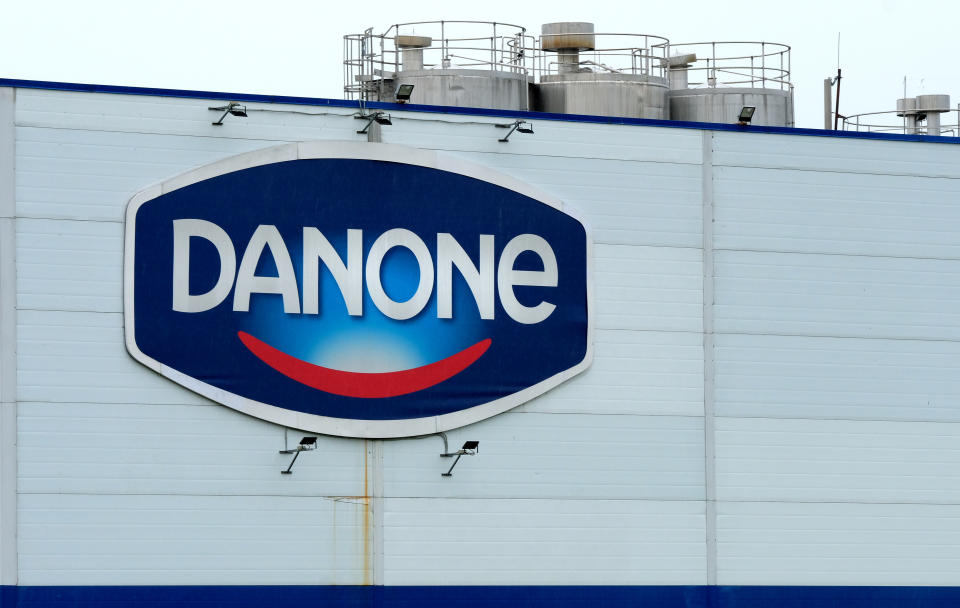 A picture taken on July 22, 2017 shows French Dairy firm Danone's Russian plant near Chekhov, outside Moscow. / AFP PHOTO / Yuri KADOBNOV        (Photo credit should read YURI KADOBNOV/AFP via Getty Images)