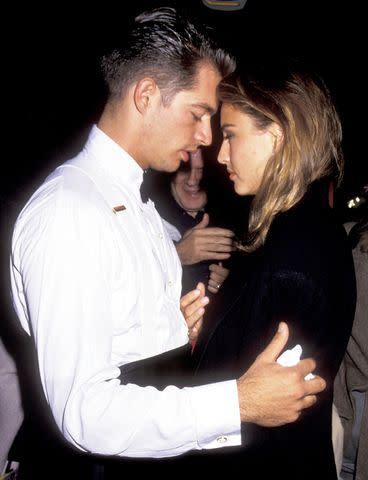 <p>Ron Galella/Ron Galella Collection via Getty</p> Harry Connick Jr. and Jill Goodacre in 1991