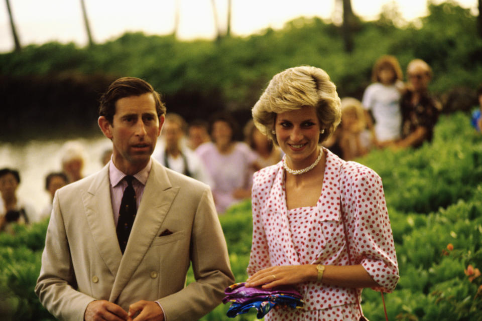 Prince Charles and Princess Diana in Hawaii (Photo by Douglas Peebles/Corbis via Getty Images)
