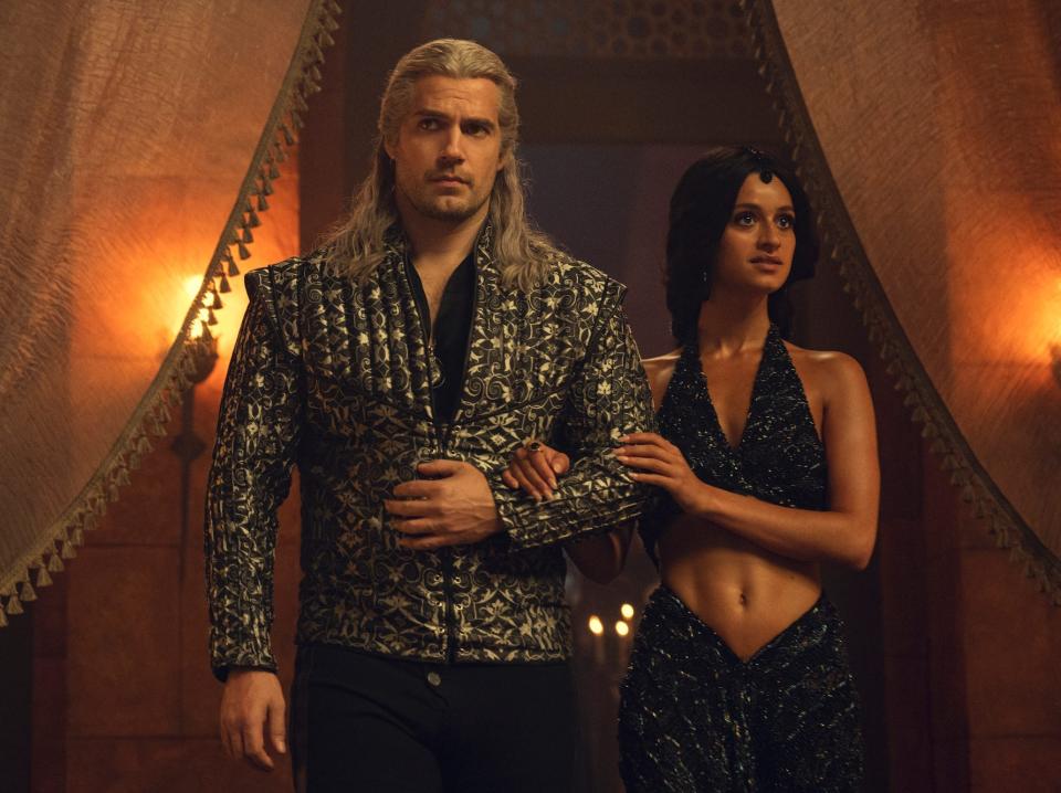 Henry Cavill and Anya Chalotra in "The Witcher" season three episode five