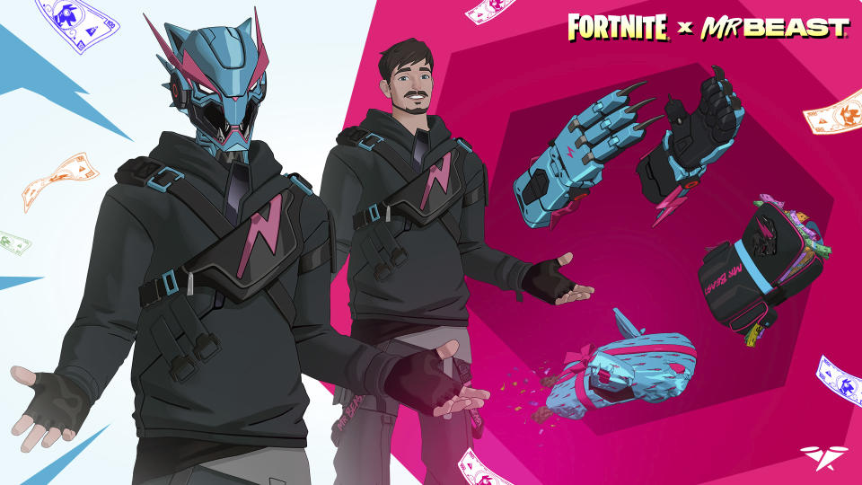 Conjunto MrBeast6000 de Fortnite