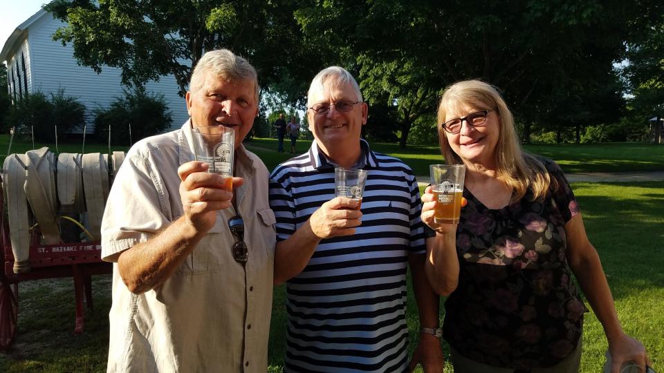 Guests enjoying the Manitowoc County Historical Society's Pints and Plates fundraiser in 2019.