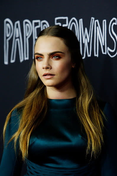 Cara Delevingne is a regular orange-eyeshadow wearer and made a striking appearance at the ‘Paper Towns’ premiere in Sydney proving the future’s bright, the future’s orange… 