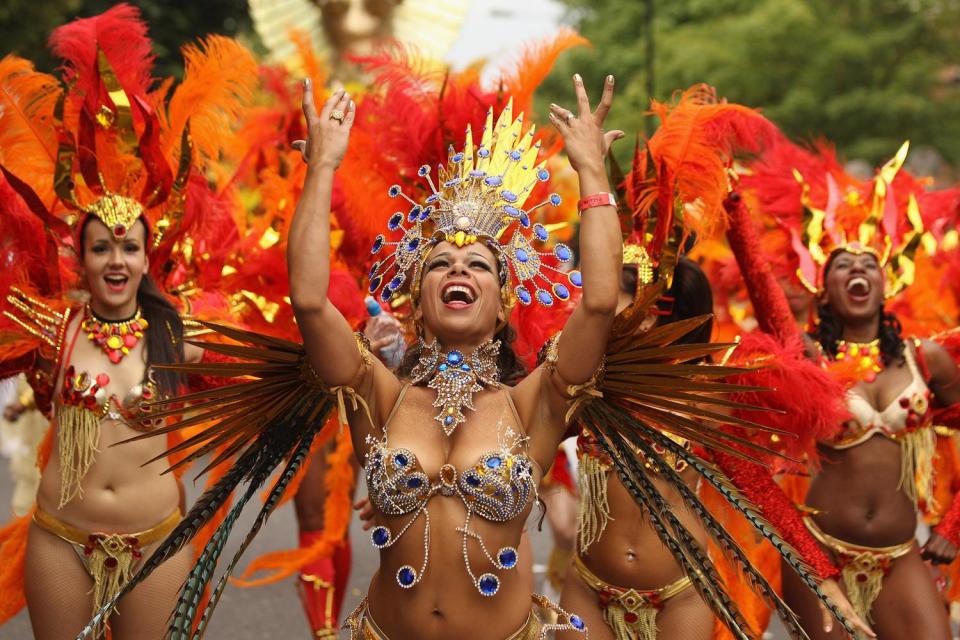 Revellers perform at the Notting Hill Carnival in 2017 (Oli Scarff/Getty Images)