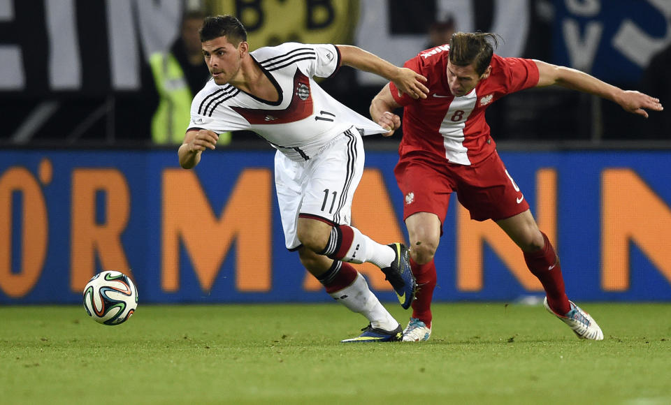 Comeback nach fünf Jahren: Kevin Volland bei seinem ersten Einsatz im DFB-Trikot 2014. (Bild: REUTERS/Fabian Bimmer)