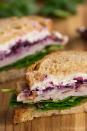 <p><strong>Huckleberry Sandwich</strong></p><p>Idaho isn’t just known for their potatoes -- but huckleberries too. It’s an instrumental ingredient at <a href="https://www.trilliumboise.com/" rel="nofollow noopener" target="_blank" data-ylk="slk:Trillium;elm:context_link;itc:0;sec:content-canvas" class="link ">Trillium</a> in Boise -- made into a delicious barbecue sauce slathered on a roasted turkey & brie sandwich. </p>