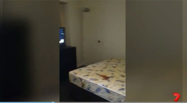 Dramatic photos show inside the blood-stained hotel room. Photo: 7 News