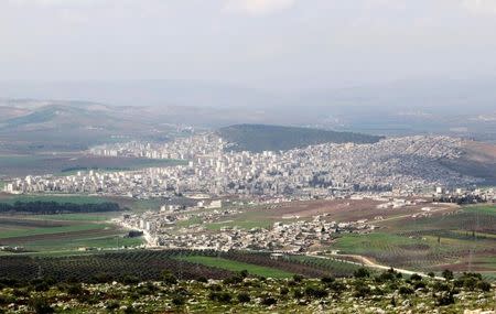 FILE PHOTO: A general view shows the Kurdish city of Afrin, in Aleppo's countryside, Syria March 18, 2015. REUTERS/Mahmoud Hebbo/File Photo
