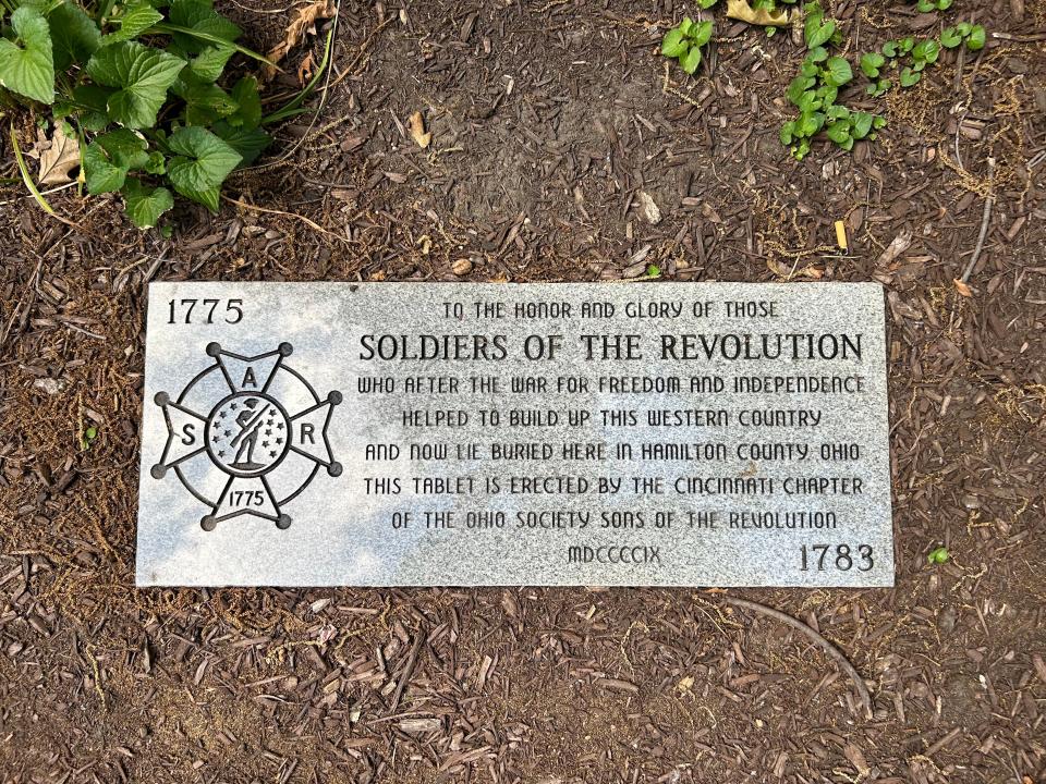 A monument to the Revolutionary War veterans who were buried in Hamilton County will be dedicated in Washington Park by the Cincinnati Chapter of the Sons of the American Revolution on July 4.