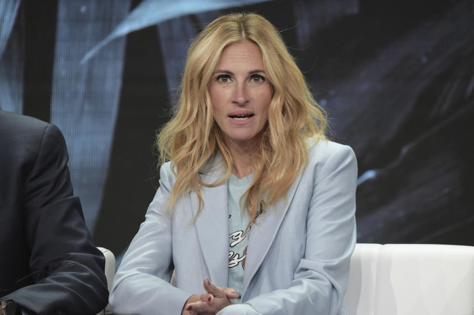 Julia Roberts participates in the "Homecoming" panel during the TCA Summer Press Tour on Saturday, July 28, 2018, in Beverly Hills, Calif. (Photo by Richard Shotwell/Invision/AP)