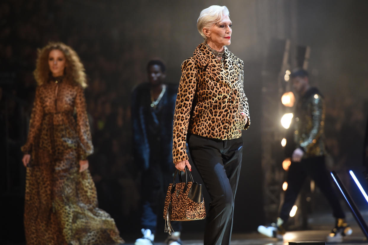 The catwalk took nine minutes to walk. (Getty Images)