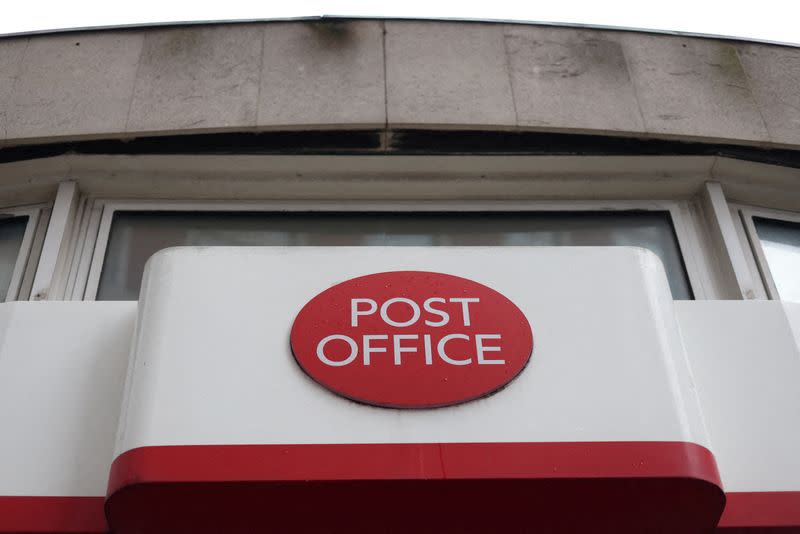 FILE PHOTO: Signage at a Post Office branch in Westminster