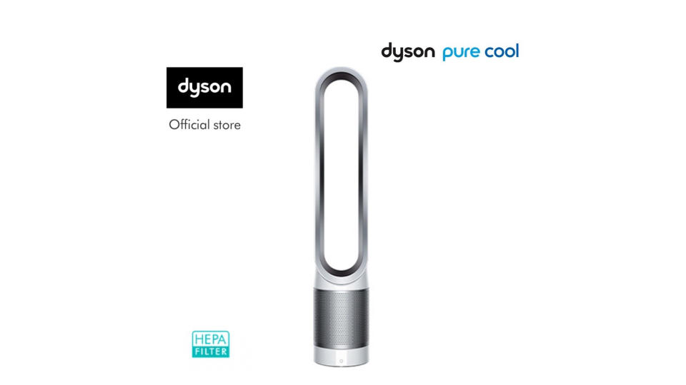 Dyson Pure Cool ™ Air Purifier Tower Fan TP00 (White/Silver). (Photo: Shopee SG)