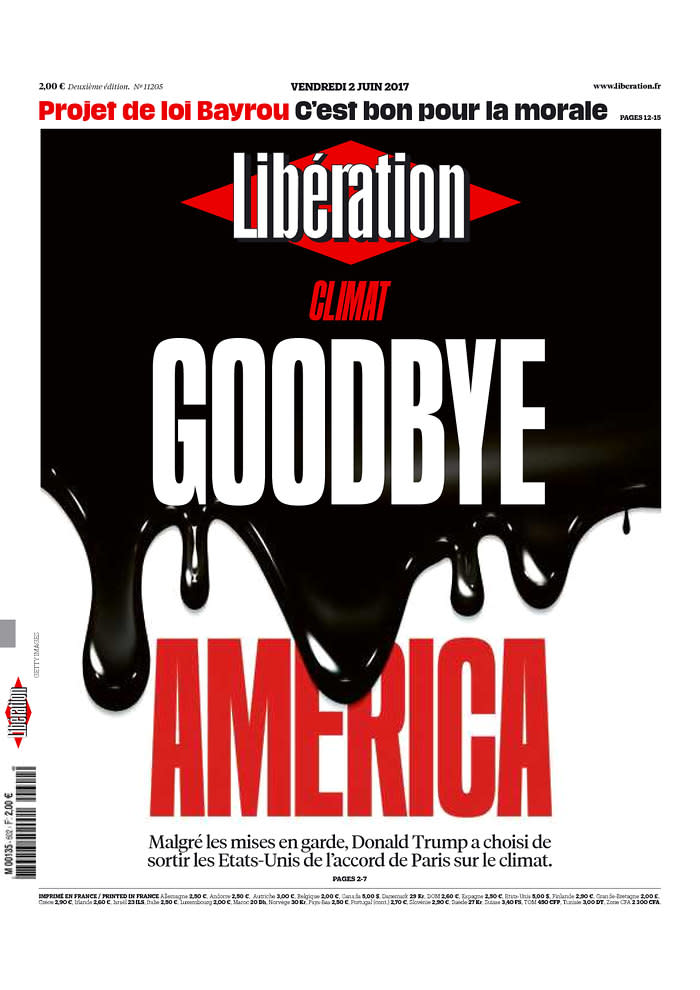 <p>“Libération,” published in Paris, France. (Newseum) </p>