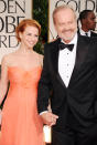 BEVERLY HILLS, CA - JANUARY 15: Actor Kelsey Grammer (R) and Kayte Walsh arrive at the 69th Annual Golden Globe Awards held at the Beverly Hilton Hotel on January 15, 2012 in Beverly Hills, California. (Photo by Jason Merritt/Getty Images)