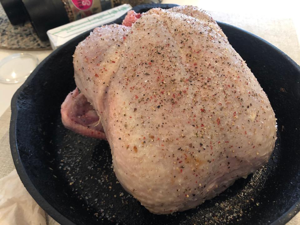 seasoning the chicken