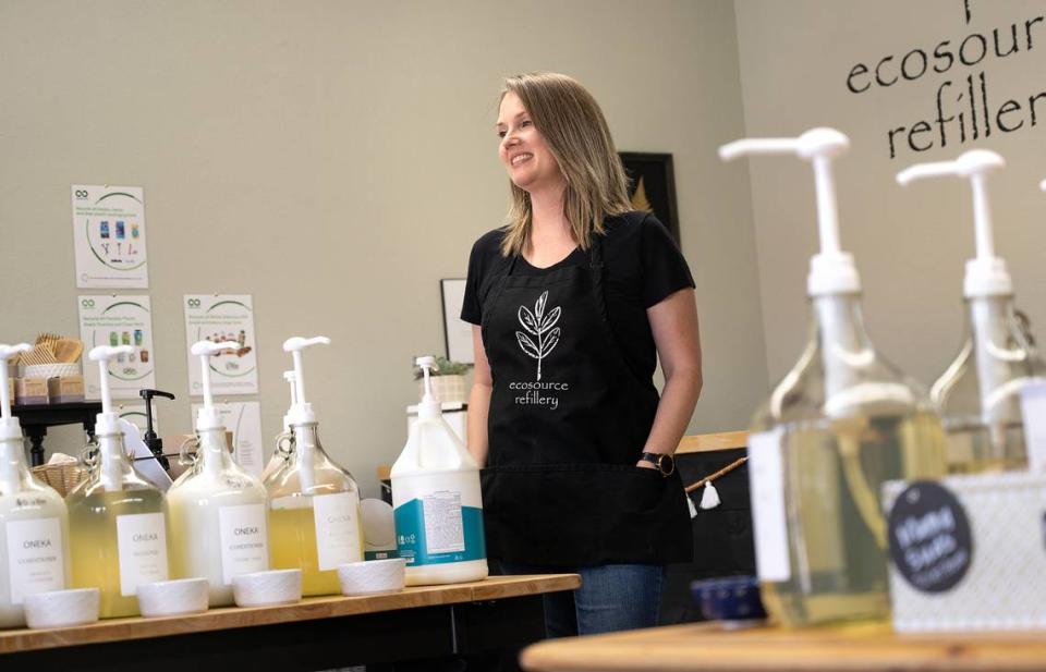 Owner Erin Sperry at Ecosource Refillery, in Modesto, Calif., Thursday, June 20, 2024.