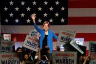 U.S. Democratic 2020 presidential candidate Senator Elizabeth Warren speaks at a campaign rally at the Seattle Center Armory in Seattle