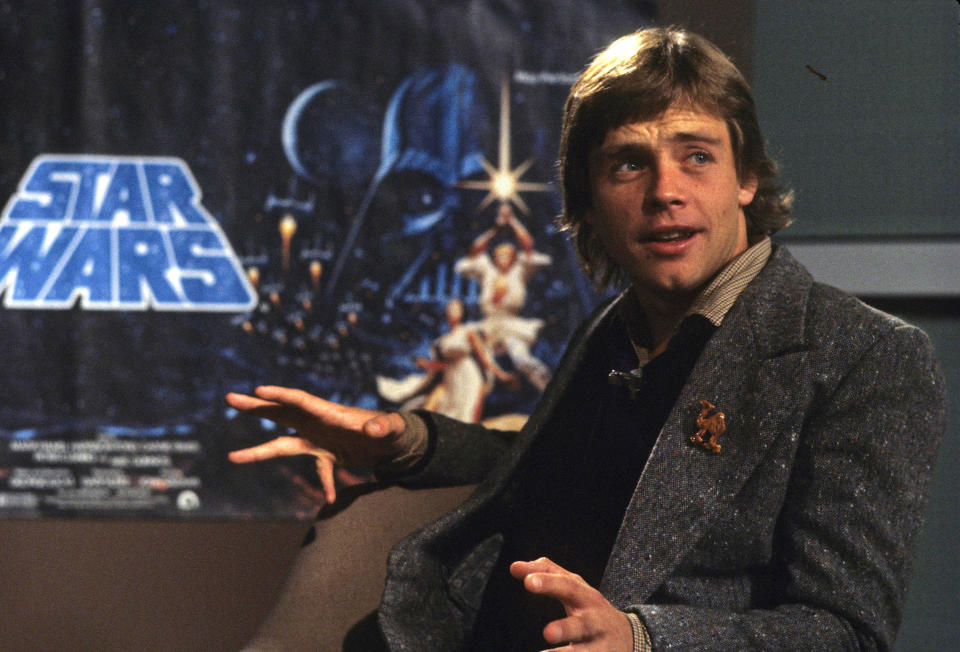 LONDON, UNITED KINGDOM - JANUARY 01:  Mark Hamill, who plays Luke Skywalker in Star Wars, during a visit to London on January 01, 1979 in London, England.  (Photo by Anwar Hussein/Getty Images)