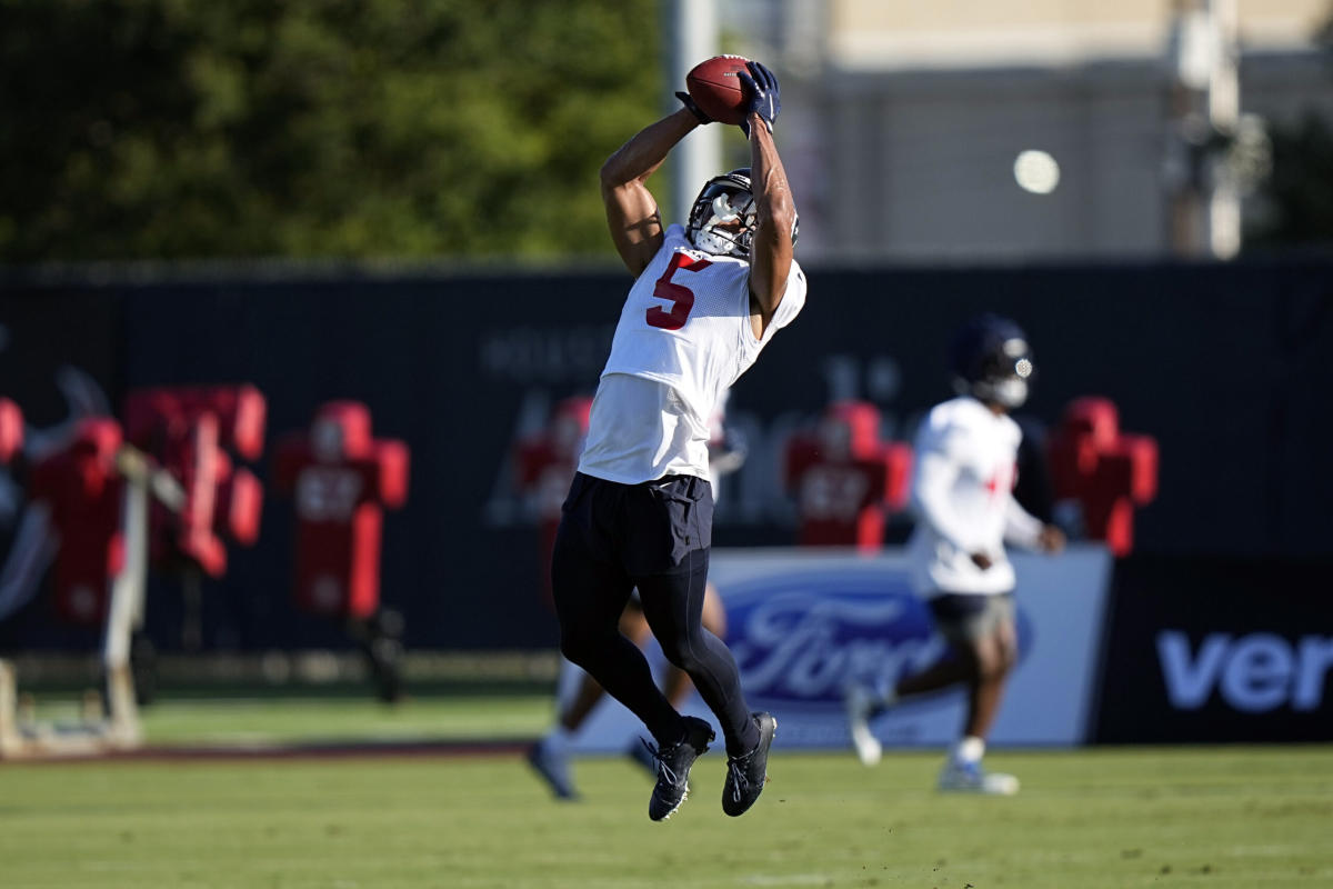 WATCH: Texans rookie S Jalen Pitre dives for interception