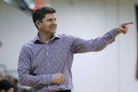 In this Thursday, Feb. 27, 2020 photo, Merrimack College head coach Joe Gallo reacts along the sideline during the second half of an NCAA college basketball game against Central Connecticut in North Andover, Mass. The Warriors have been one of the biggest surprises in college basketball, winning more games than any other first-year Division I program in history. (AP Photo/Mary Schwalm)