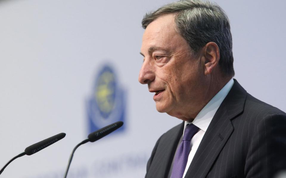 Mario Draghi, president of the European Central Bank (ECB) - Credit: Alex Kraus/Bloomberg