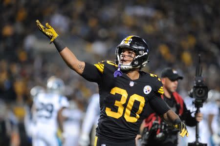 FILE PHOTO: Nov 8, 2018; Pittsburgh, PA, USA; Pittsburgh Steelers running back James Conner in the first quarter at Heinz Field. Phillip G. Pavely-USA TODAY Sports