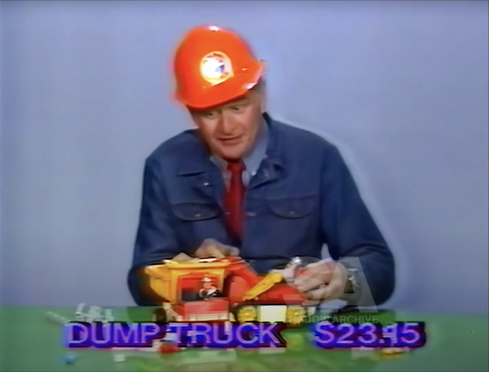 A still from a Peter Pigott television commercial from the 1980s.