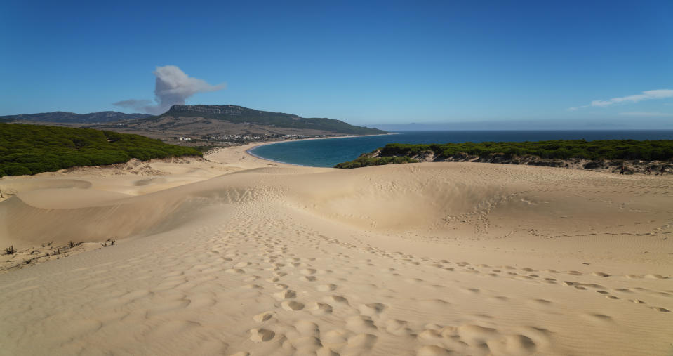 Playa de la duna de Bolonia, en Cadiz, España. Foto: Getty