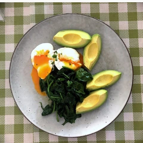 Nigella posted a picture of her breakfast on the platform - Credit: FOODIM
