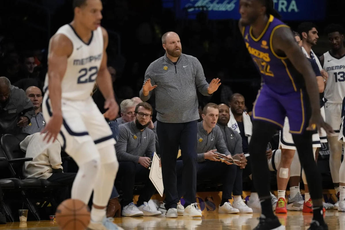 Grizzlies Coach Taylor Jenkins Receives Technical Foul for Rushing Onto Court.