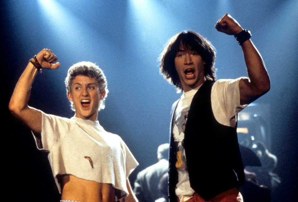 Alex Winter and Keanu Reeves in Bill and Ted's Excellent Adventure