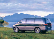 <p>Like the Bongo, the Delica Space Gear wasn’t quite a bona fide camper until many conversion companies got their hands on it and began fitting dinettes. Out of the factory, you still had the option to fold the seats flat and have a double bed and there was still the option of four-wheel drive but if you fully-specced the Space Gear, you’d have a powerful off-road camper. The base four-cylinder 2.0-litre produced 113bhp but there was a range-topping 3.0-litre V6 available with 185bhp.</p>